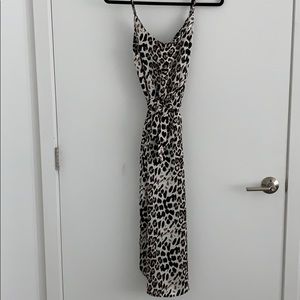Side slit Leopard print dress